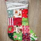 Christmas stocking - patchwork print
