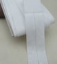 5m Handmade 1 Inch White Flowered Cotton Bias Binding - Image 3