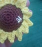 Crochet sunflower keyring  bag charm  - Image 2
