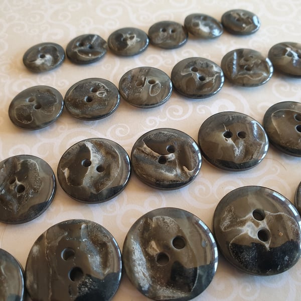 15mm 18mm 21mm & 23mm Suit Jacket buttons (Matching) Grey