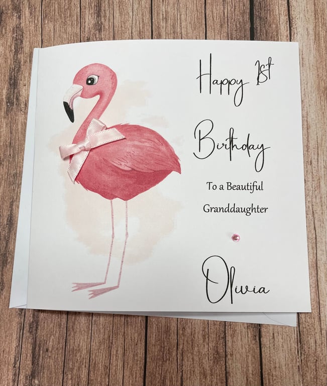 1st Birthday Card Personalised Happy Birthday Daughter Granddaughter Niece