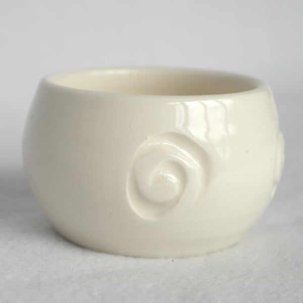 17-260 Hand thrown stoneware porcelalin pottery tea light holder 