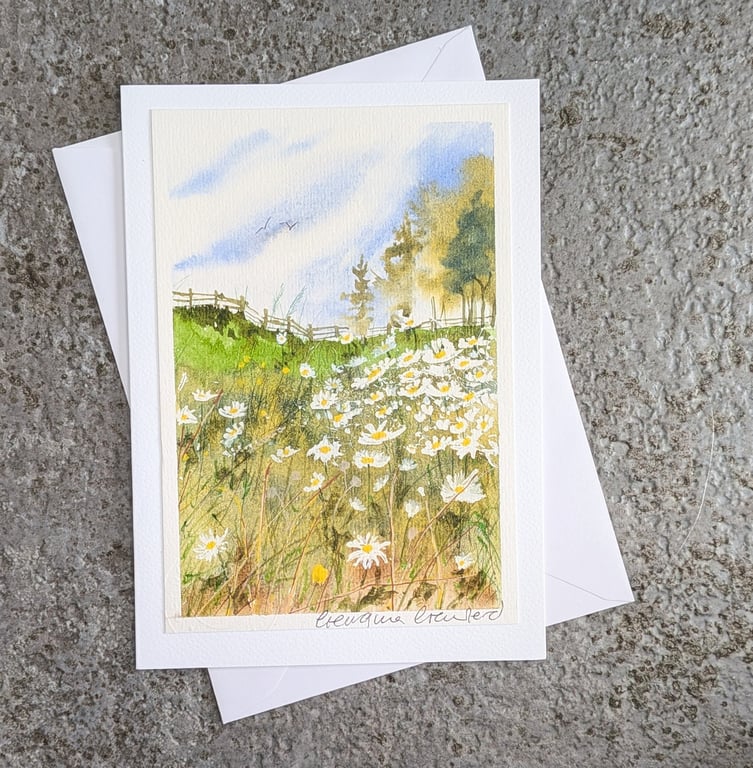 Daisies. Blank Card. Original Painting. 260173