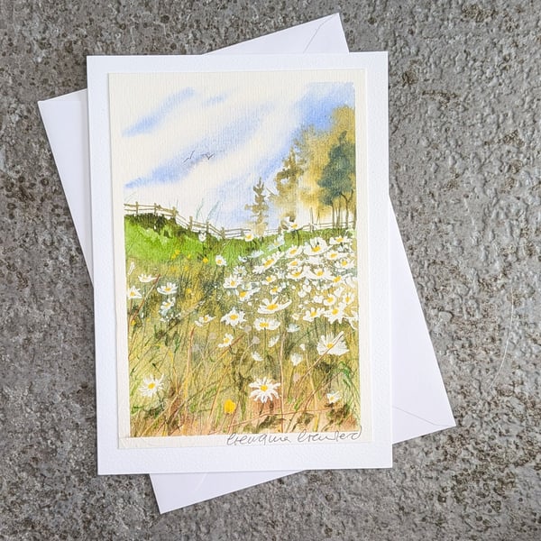 Daisies. Blank Card. Original Painting. 260173