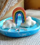 Rainbow trinket dish 