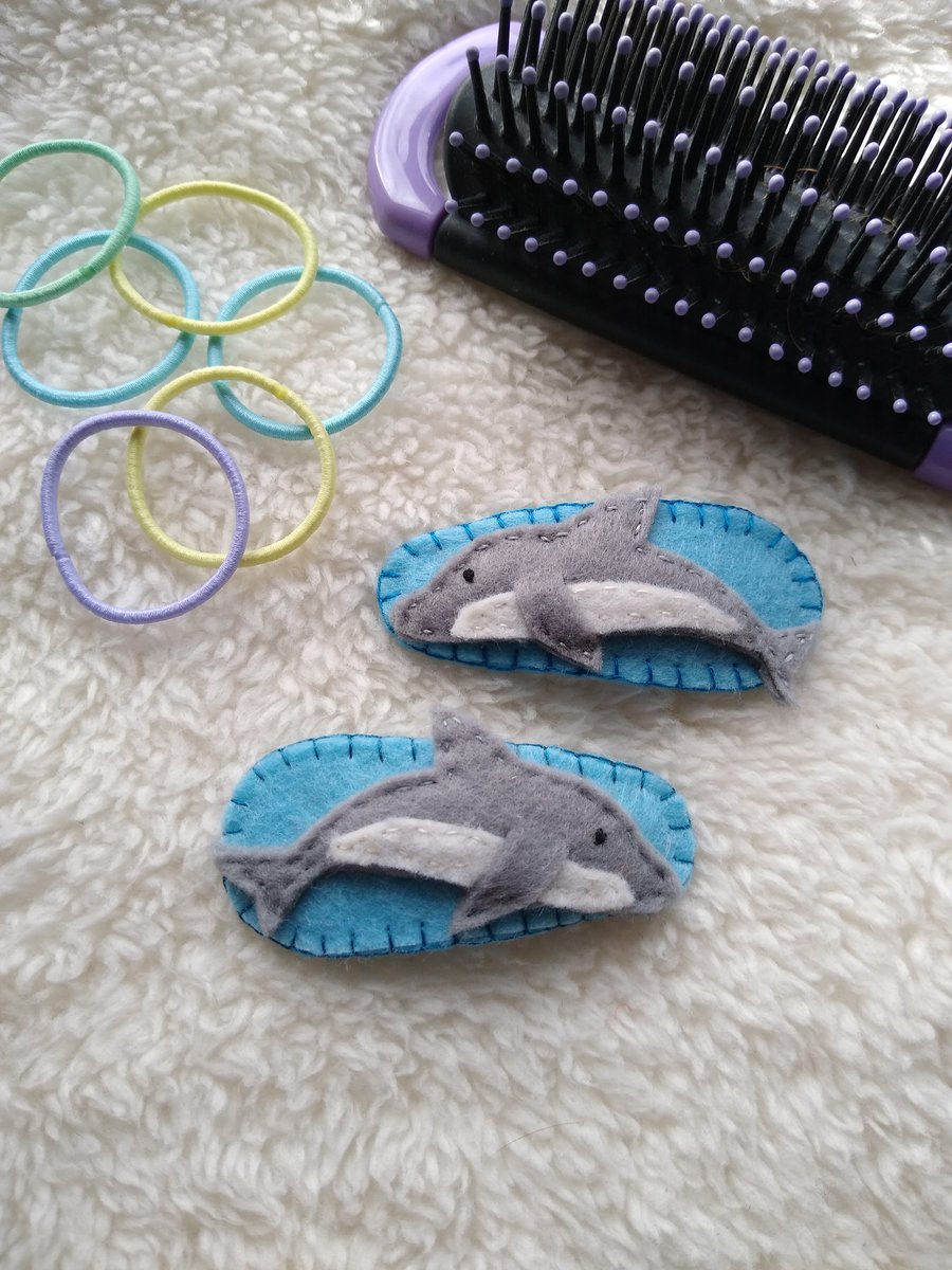 Dolphin hair clips, toddler hair accessories