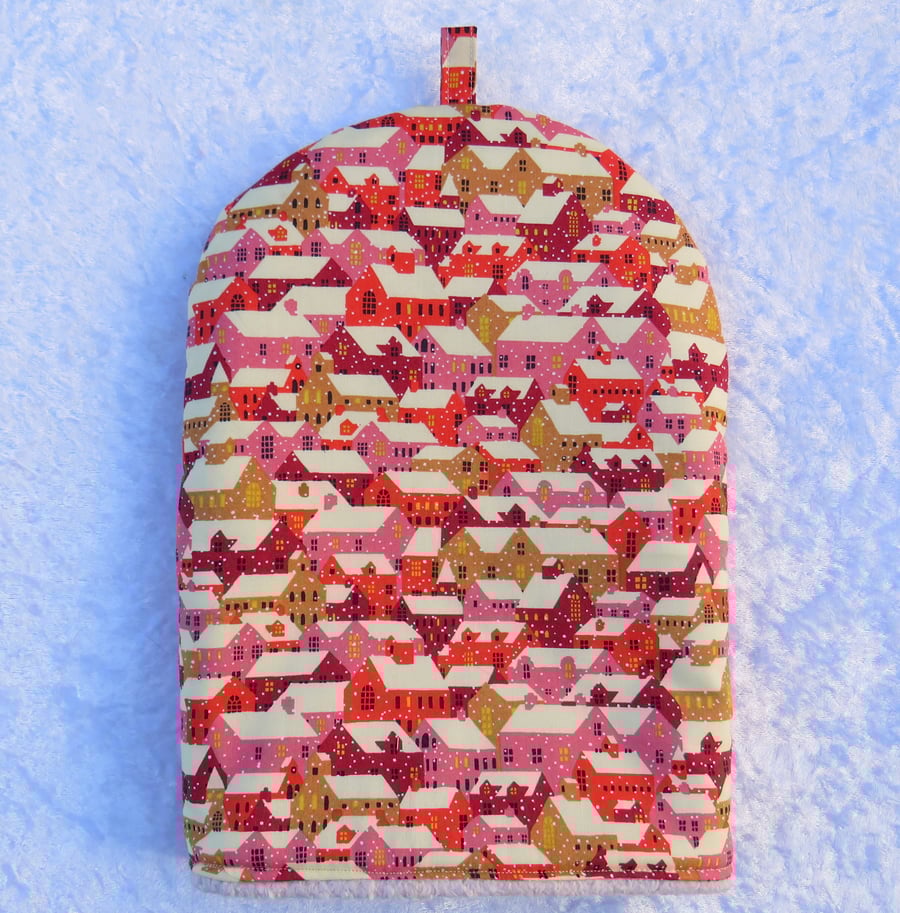Cafetiere cover, Liberty cotton, to fit a 3 cup cafetiere, winter