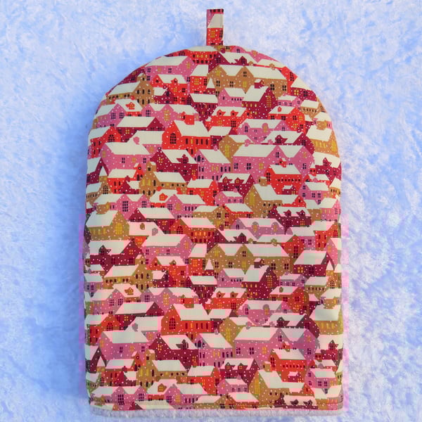 Cafetiere cover, Liberty cotton, to fit a 3 cup cafetiere, winter