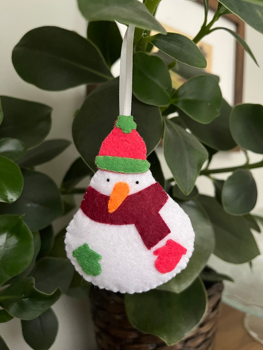 The Cold One - Felt Snowman Decoration