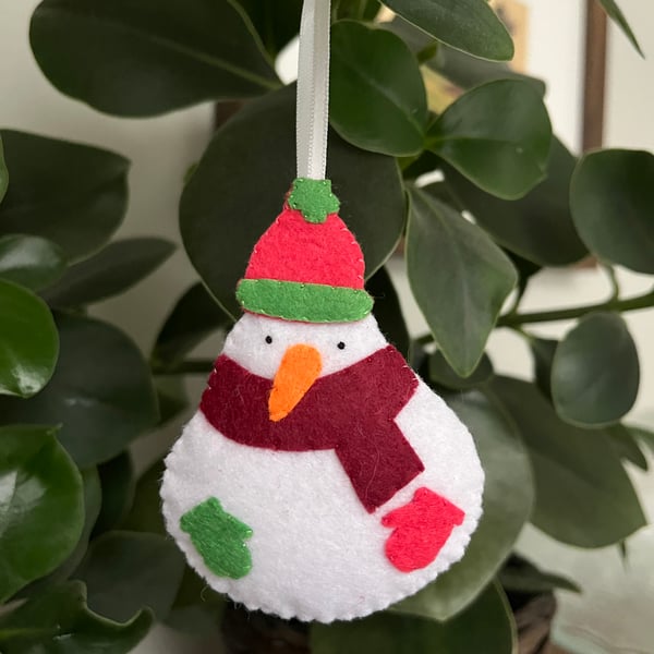 The Cold One - Felt Snowman Decoration