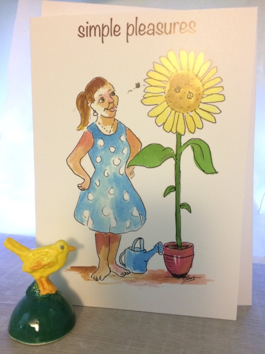 Card Simple Pleasures Sunflower