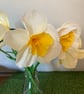Paper Daffodils in a rustic milkbottle - Image 4