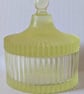 Small Fluted Pale Lemon Coloured Resin Jar