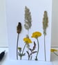 Handmade Real Pressed Buttercups and Grasses Greeting Card 02 - Image 2