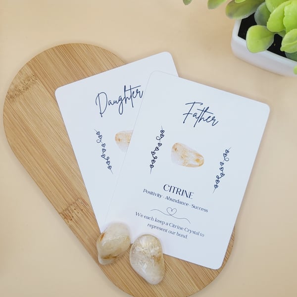 Matching Crystals Gift And Card For Father And Daughter Gift Set Crystals