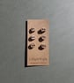 Set of six flat driftwood disk buttons - Image 2
