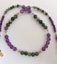 Amethyst, Moss Agate & Crystal Necklace - Birthday, Anniversary, Gifts For Her - Image 5