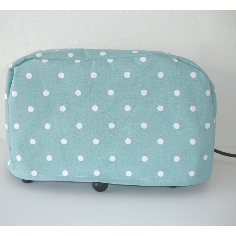 Toaster Cover Polka Dots Dualit 2 Slice Toaster Dust Cover NOT PADDED Duck Egg