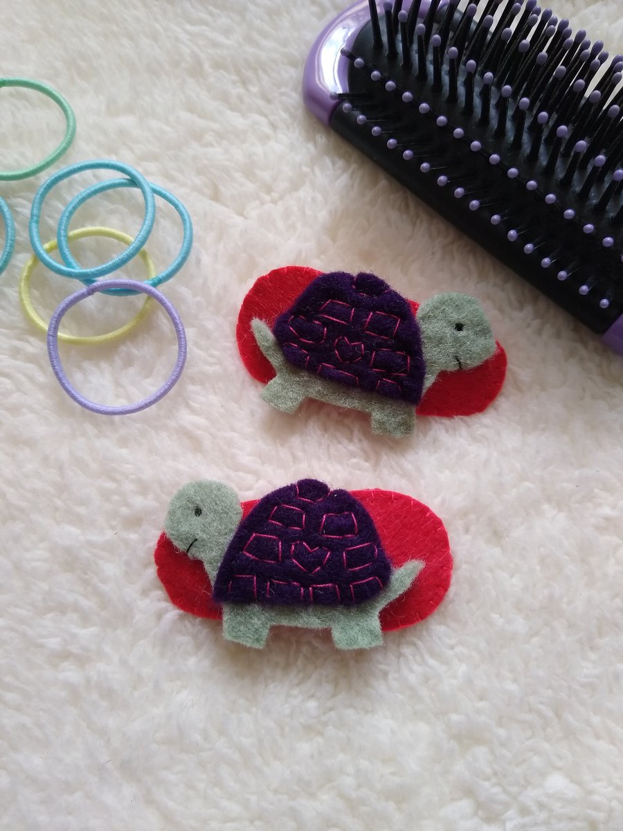 Tortoise hair clips, kids hair accessories