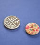15mm Wooden Red Pink Blue Heart Buttons Natural Wood 10pk (SNH2) - Image 2