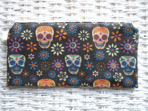 Day Of Dead Skulls Themed Pencil Case or Small Make Up Bag.