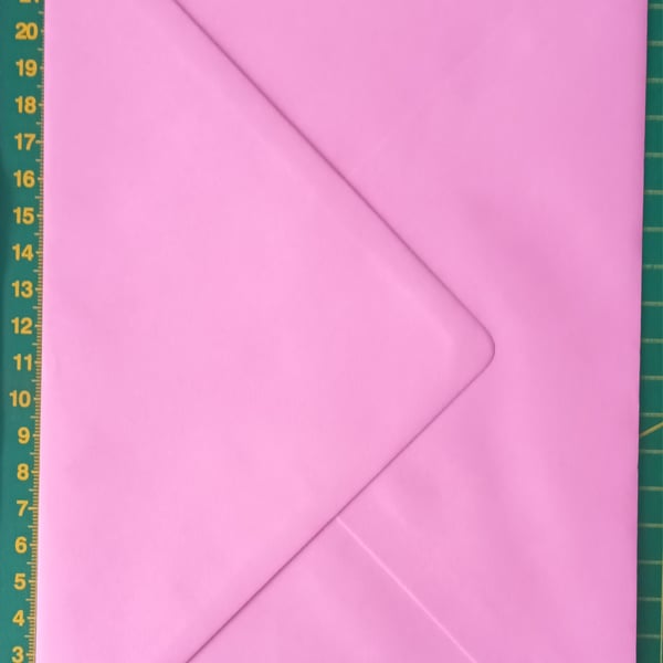 C5 A5 Candy Pink Envelopes For Cardmaking Diamond Flap 120gsm Pack Of 6