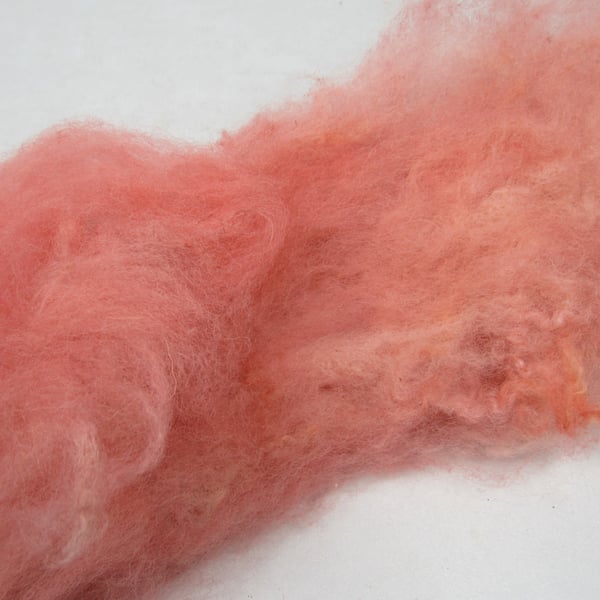 10g Naturally Dyed Madder Red BFL Shetland Felting Wool