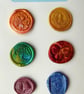 Set of Six Metallic Wax Seals  - Image 2