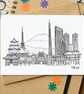 Tokyo Skyline Greetings Card - Image 1