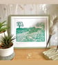Linoprint Dunster Mill Stream limited edition  - Image 1