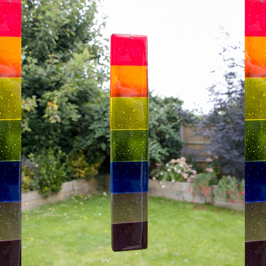 Large Rainbow Hanger in Fused Glass - 6171
