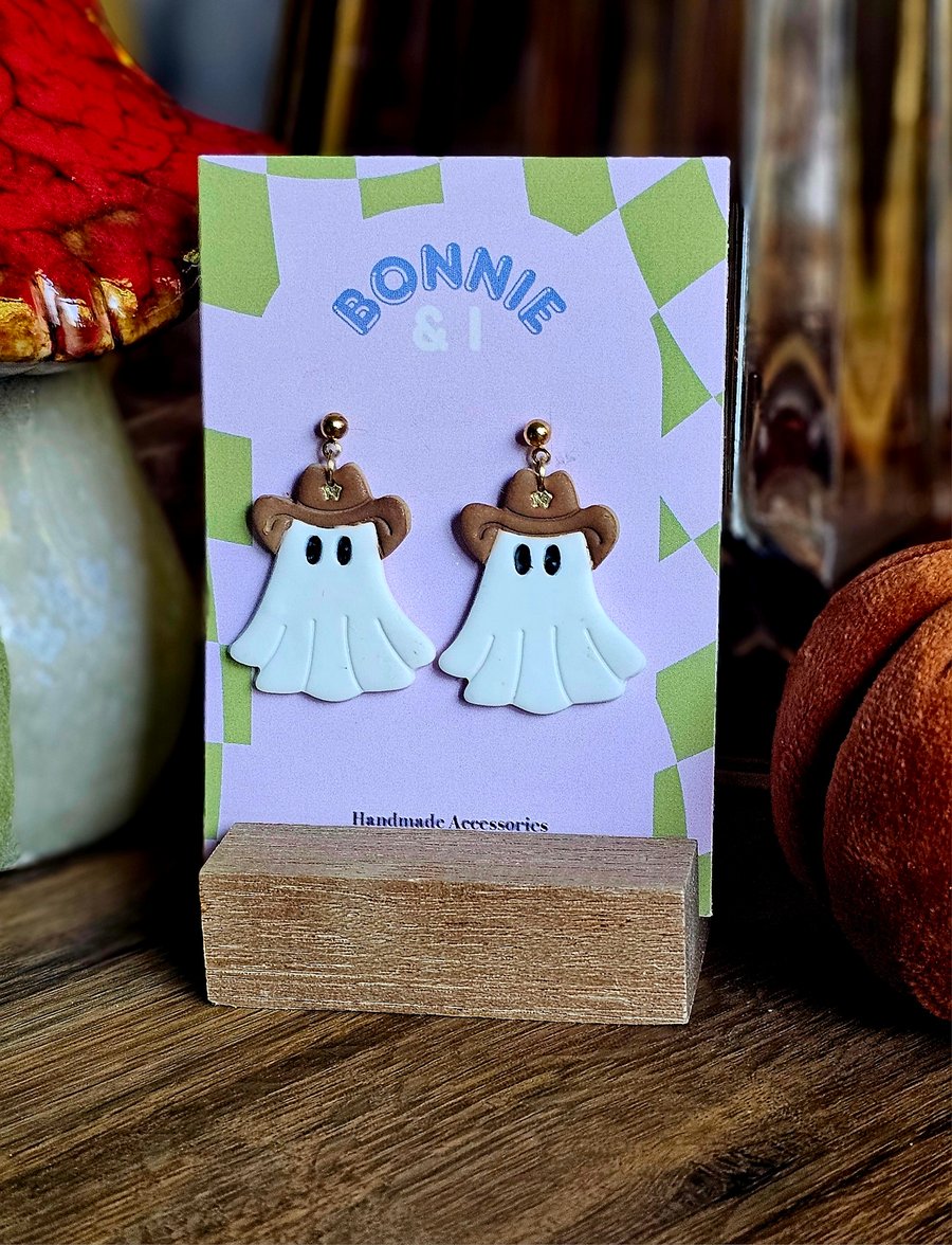 Cowboy Ghost Earrings 