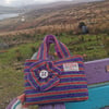 Harris Tweed Handbag with clover 