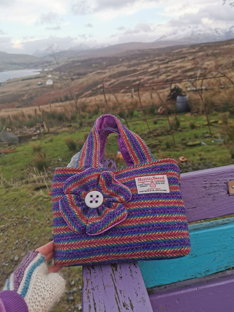 Harris Tweed Handbag with clover 
