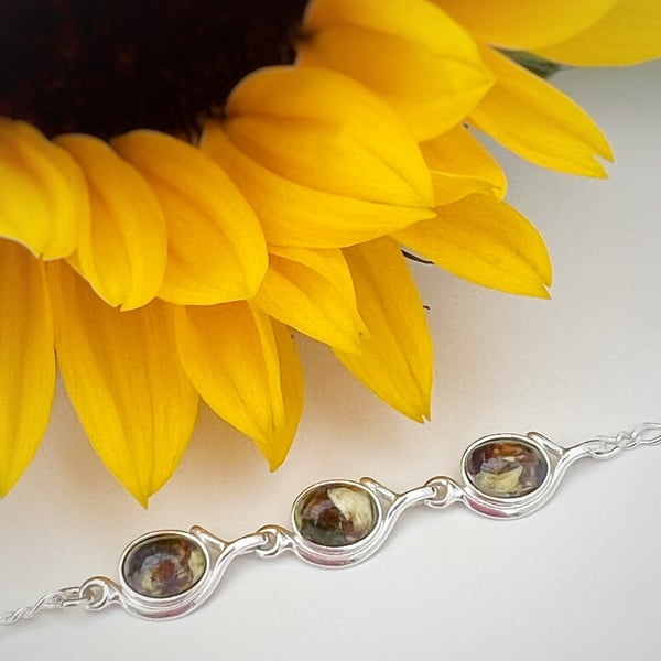 Flower Preservation Bracelet- Keepsake Jewellery from Wedding or Memorial Flower