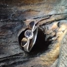 Sterling Silver Butterfly solitaire Ring