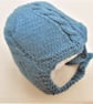 Baby's Cabled Helmet & Mittens Set, Baby Shower Gift, Gift Ideas for Babies - Image 2