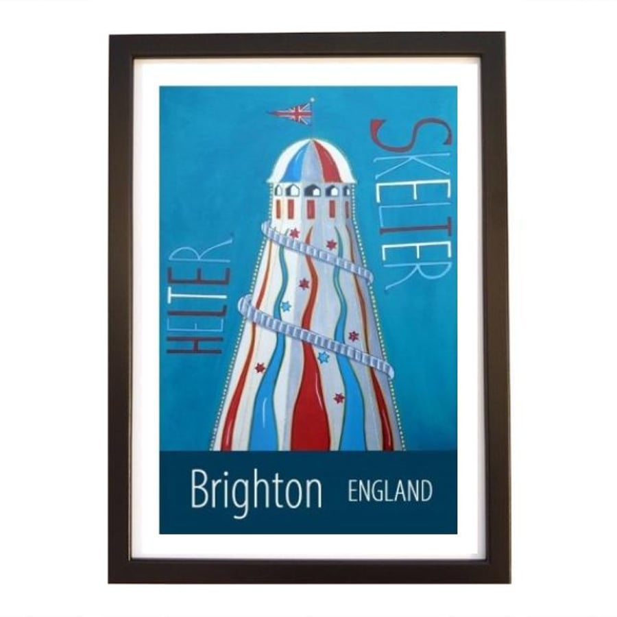Brighton print black frame