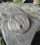 Large Mackintosh Brooch with Garnet - Image 5