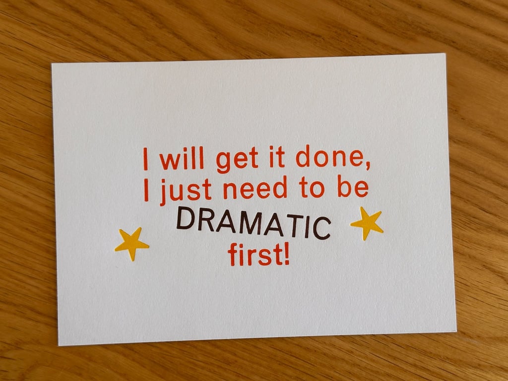 Dramatic A6 Letterpress Card