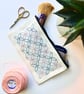 Sashiko Embroidered Pouch Kit, Learn 3 Sashiko Designs, Stick & Stitch Pattern - Image 3