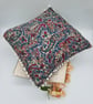 Cushion cover 14" in teal and cherry red pattern fabric.  - Image 4