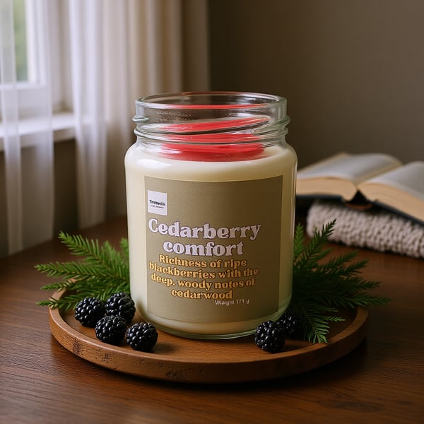 Cedarberry Comfort flower top Candle 171 g