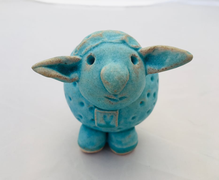 Clay animal, Beatrice ceramic sheep, one off piece of art, ceramic gift