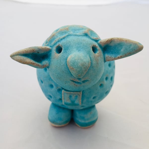 Clay animal, Beatrice ceramic sheep, one off piece of art, ceramic gift