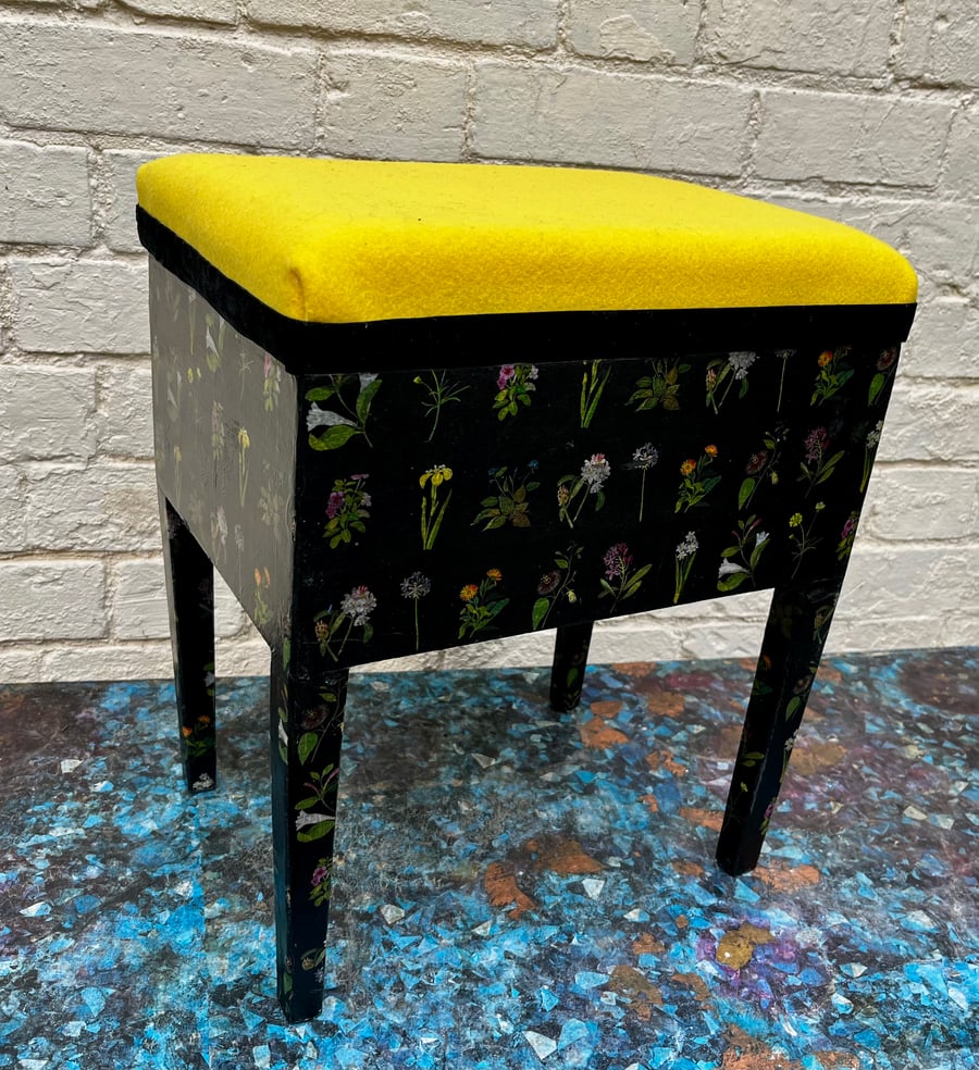 YELLOW Sewing Box Knitting or Hobbycraft Storage Giant Pin Cushion