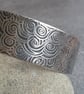 Sterling silver cuff bangle, Spiral pattern, Gift for beach lover - Image 2