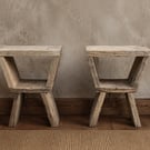 Rustic bedside tables