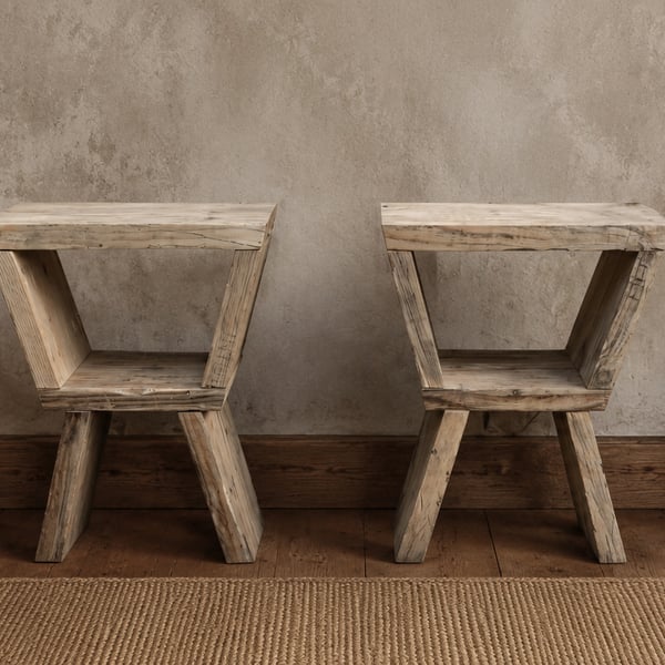 Rustic bedside tables