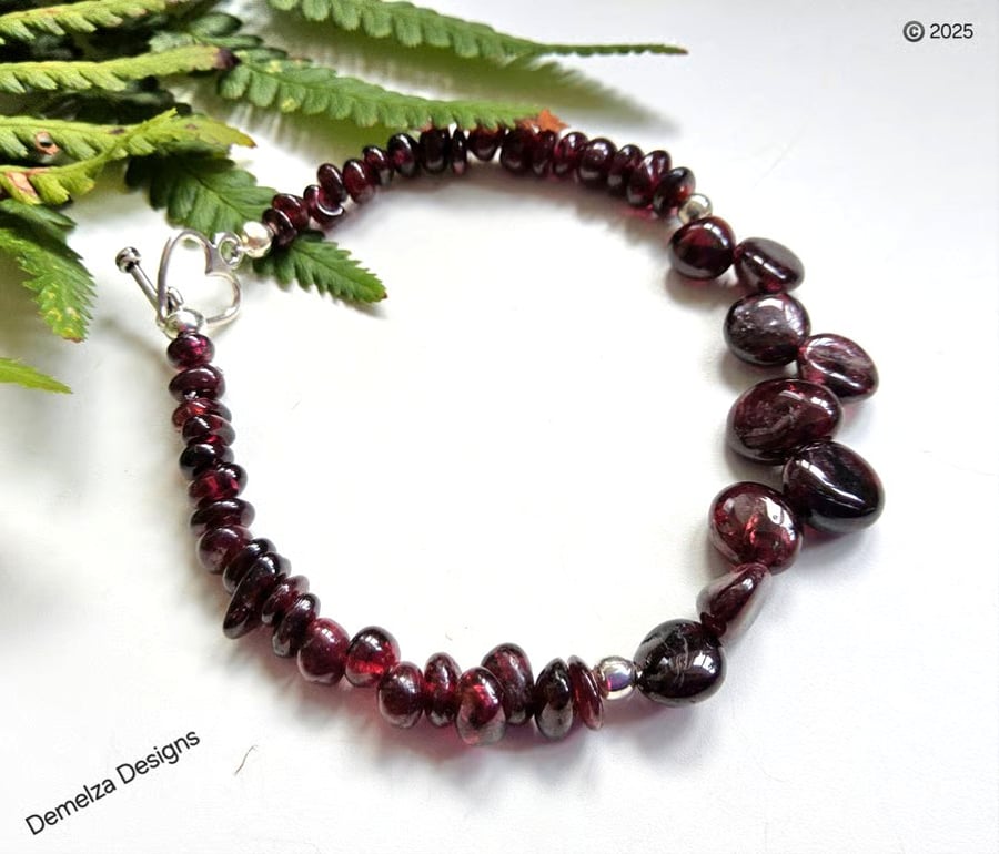 Designer Ruby Red Garnet Bracelet